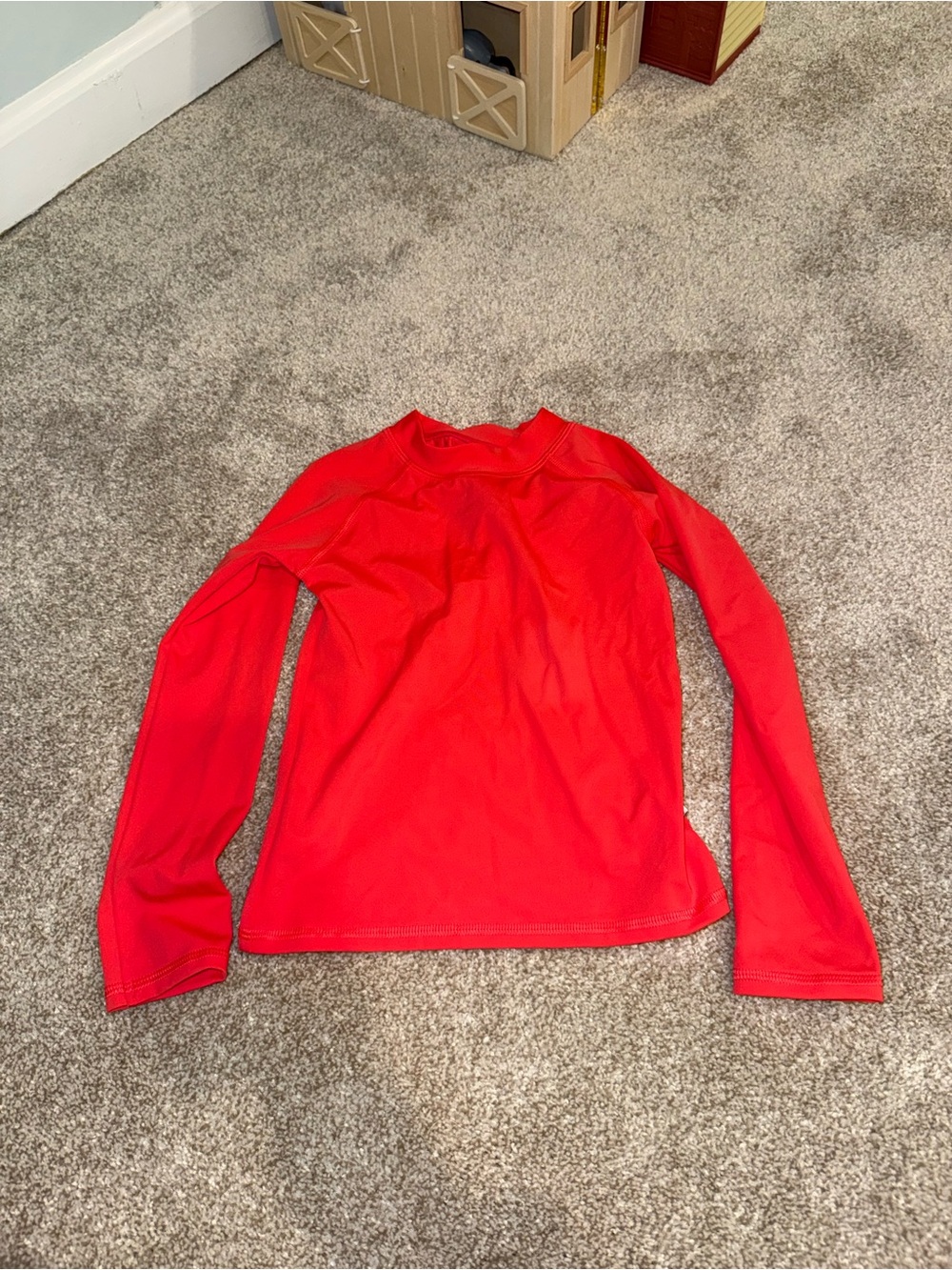 Quince Long-Sleeve Active swim Top in Bright Red